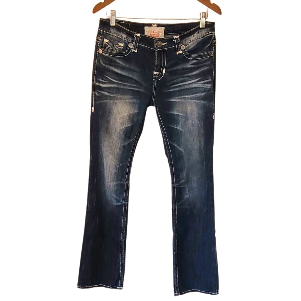 Big Star Blue Boot Cut Jeans with Vintage Wash